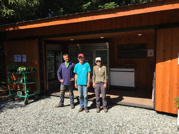 People at the Laughing Apple Farm Stand